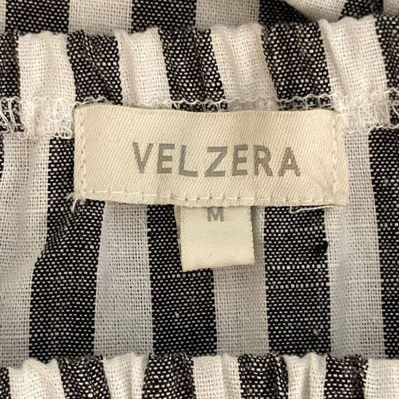 Velzera Striped Off Shoulder Vibrant Floral Embroidered Dress Medium - Picture 12 of 14